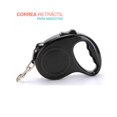 thumbnail image 1 of Correa Retractil 5m Automatica Mascota Mediana Chica Perro negro 6.49 pulg Poli Pets PP-CRPMPK, 1 of 6