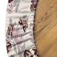 thumbnail image 5 of Ambesonne Floral Fitted Round Tablecloth, Roses with Autumn Leaves Art, 36"- 40" Diameter, Maroon Mauve and Ivory, 5 of 5