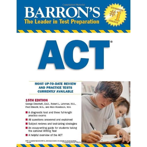 Pre-Owned Act (Barron's To Prepare for the ACT American College Testing Program Assessment) Paperback