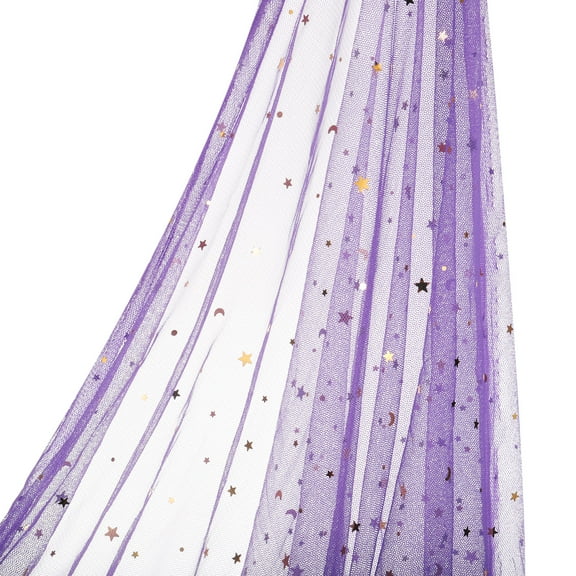 5 Yards Tulle Fabric, 63inch Glitters Tulle Fabric Rolls Sequin Ribbon Netting Fabric Soft for Tutu Skirt Dress, Purple
