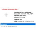 thumbnail image 2 of Door Interior Trim Panel Retainer - Compatible with 1979 - 1985, 1987 Mercedes-Benz 300TD 1980 1981 1982 1983 1984, 2 of 2