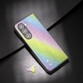thumbnail image 5 of Decase For Samsung Galaxy Z Fold 5 Phone Fashionable Glitter Case,Luxury Durable Sparkly Bling Diamond Hard Back Cover Shockproof PU Frame Case Shell Anti-Slip Impact Protective Phone Cover,Rainbow, 5 of 5