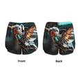 thumbnail image 3 of KLL Futuristic Robot Hummingbird Pattern Shorts Women,Athletic Shorts High Waisted Running Shorts Pocket Sporty Short Gym Elastic Workout Shorts-Medium, 3 of 7