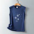 thumbnail image 4 of adviicd Womens Camisole Tank Tops Womens Sleeveless V Neck Workout Tops Cute Racerback Tank Tops Summer Clothes Navy,S, 4 of 5