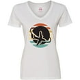 thumbnail image 3 of Inktastic Airplane Trip Vintage Travel Women's V-Neck T-Shirt, 3 of 5