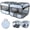 Gray+Light Blue, variant on 2-in-1 Pop Up Pet Playpen - Detachable 2 Separate Pens with Additional Doors, Assembly-Free Portable Foldable Kennel, Indoor Outdoor Enclosure Cage Tent for Cats Dogs Kittens Puppies Small Animals