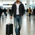 thumbnail image 3 of KyCheLot Mens Windbreaker Jackets Zip up Pockets Hooded Warmth Outdoor Causal Business Coat, 3 of 6