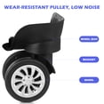 thumbnail image 4 of 4pcs Suitcase Wheels Spare Wheels Luggage Replacement Swivel Wheels Casters, 4 of 8