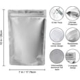 thumbnail image 2 of 200 Pcs 10 Mil Thick 7x10 Inch Stand-Up Zipper Pouches, 1 Quart Mylar Bags for Food Storage, Airtight Resealable & Heat Sealable for Dehydrated, Freeze Dried, Grains, Long Term Storage, 2 of 7