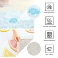 thumbnail image 3 of Yayeee Bath Rug for Bathroom Floor Non Slip Rectangle Fluffy Soft Absorbent Mat, 16"x24", White Grapefruit Slices, 3 of 7