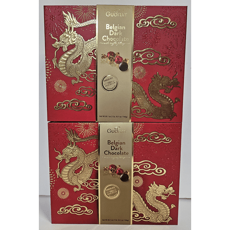 Gudrun Belgian Dark Chocolate with Truffle Filling 26.1oz 740g (2 Boxes)