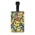 thumbnail image 1 of Custom Pokemon Pikachu Luggage Tag for Suitcases Cute Baggage Tags Privacy Cover ID Label, 1 of 1