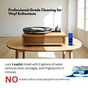 iSonic Vinyl Record Cleaning Solution Concentrate, 8 oz, 2 pack, Blue, Plastic, Highly Concentrated Formula, Model CSVR01x2