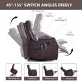 thumbnail image 5 of Power Lift Recliner Chair, Massage & Heat for Elderly, USB Charging, 155° Recline, Heavy Duty, Dark Brown, 5 of 13