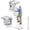 White—12 steps, variant on Vakiorn Heavy Duty Pull Down Attic Ladder 12 Steps 660 lbs Retractable Handrails Ceiling Mount for Garage Basement Attic 70x100 cm
