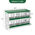 thumbnail image 2 of Chicken Nesting Box with Roll Out Egg Tray, Galvanized Steel Rustproof Laying Boxes for Hens, Chickens & Ducks, Ventilated & Easy-Clean Design, 2 of 8