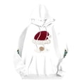 thumbnail image 4 of NinXxx Women's Letter Print Hooded Sweatshirt Long Sleeve Casual Pullover White XXL, 4 of 4