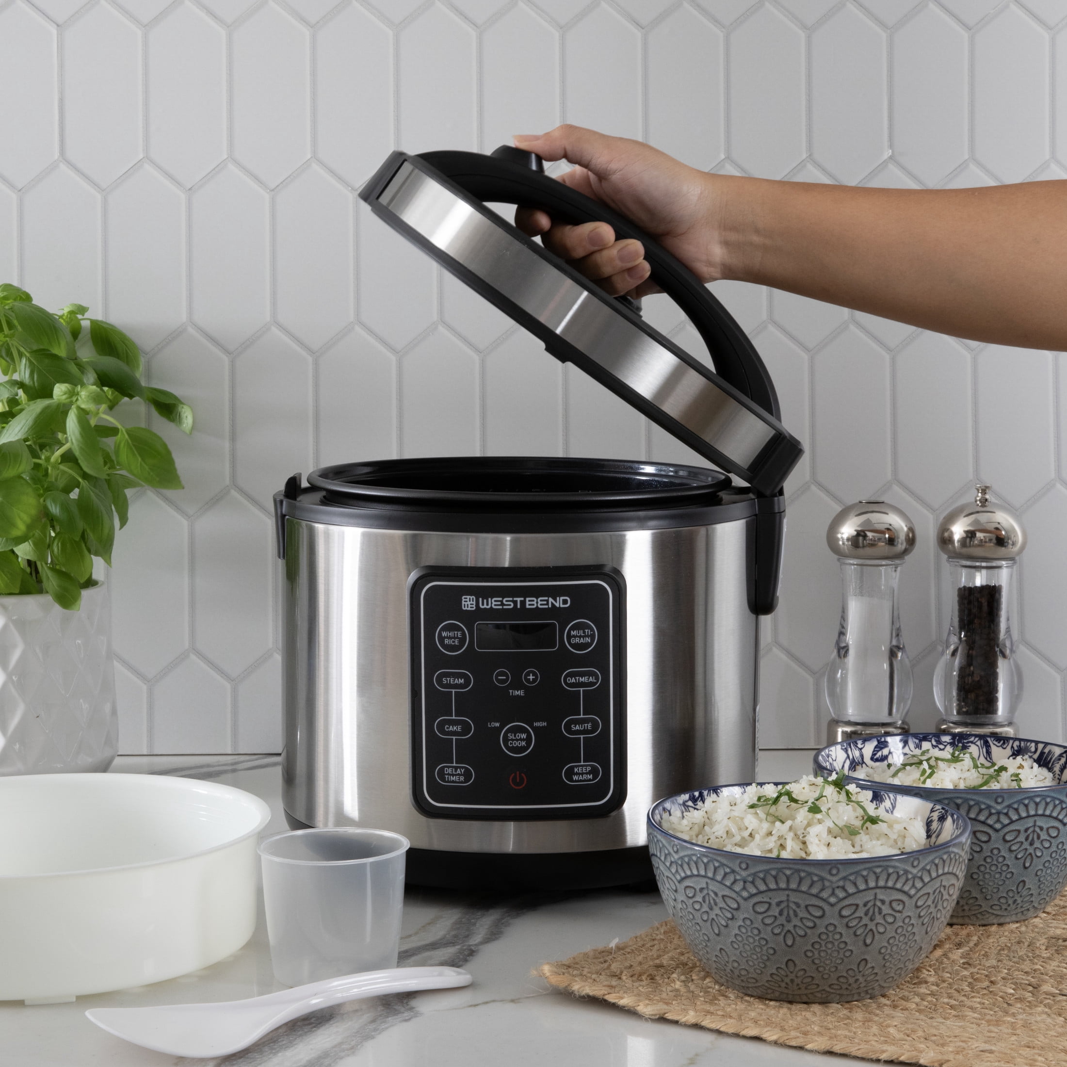 West Bend 20 Cup Multi-Function Rice Cooker, in Stainless Steel (RCWB20CSS13)