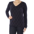 thumbnail image 4 of Tommy Hilfiger Womens Studded Knit Sweater, Blue, Small, 4 of 5