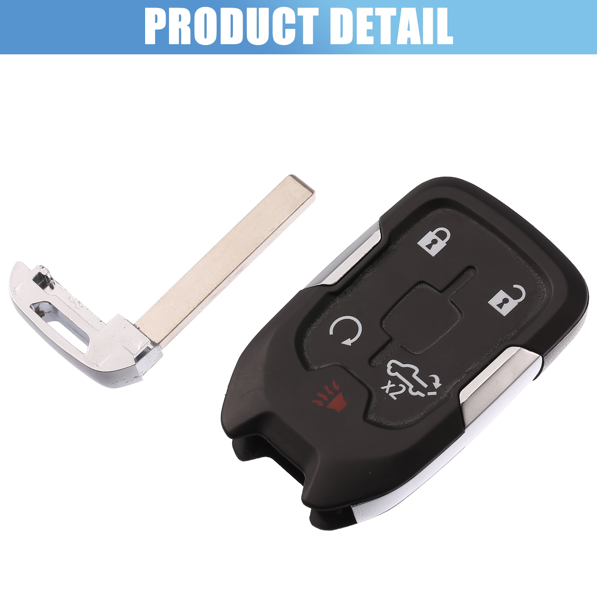 Unique Bargains Car Key Fob Shell 5 Button Remote Control Key Case Shell  Keyless Entry Housing Replacement Black For Gmc Sierra 2019-2020 : Target