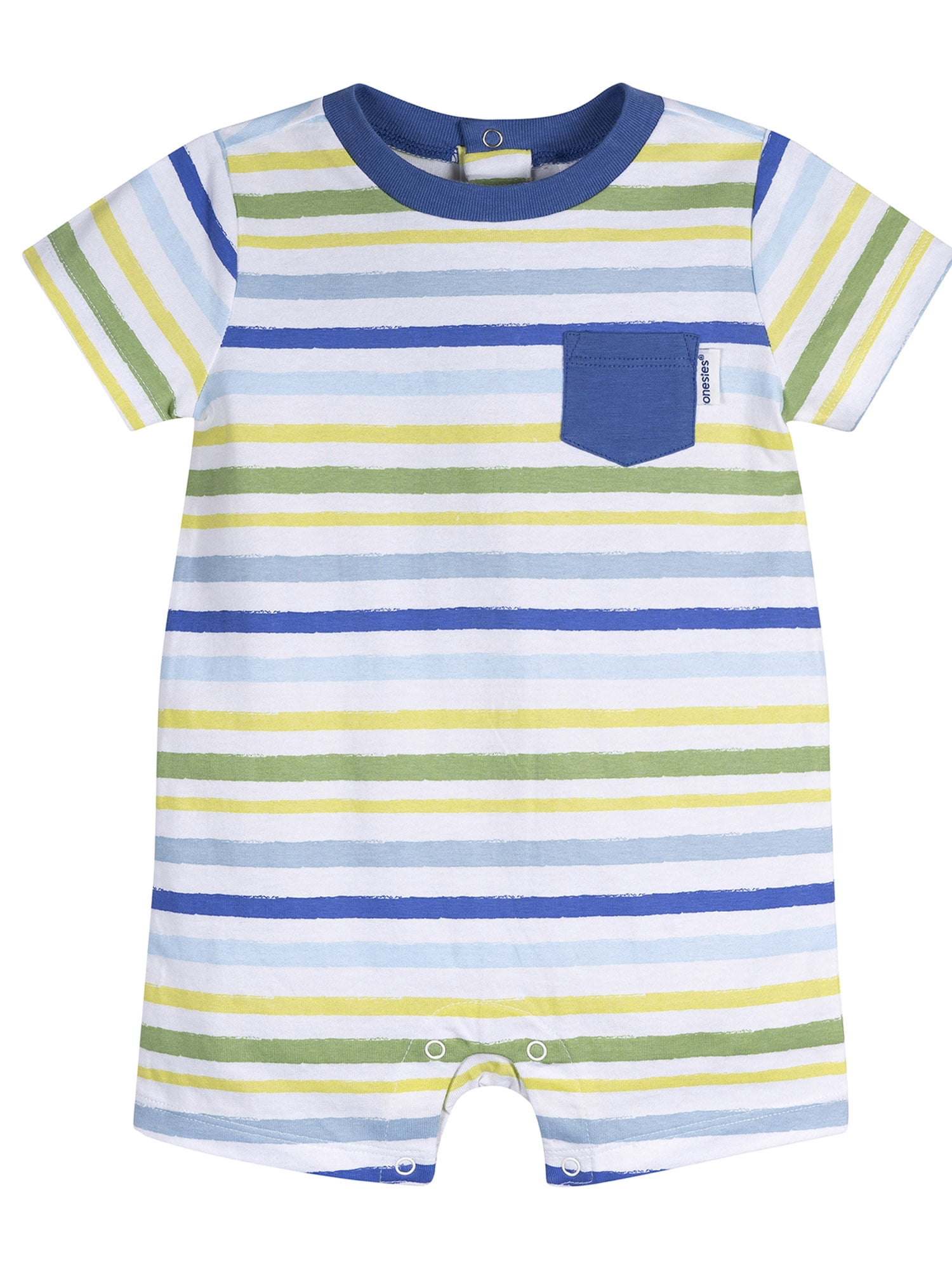 Onesies Brand Baby Boy Short Sleeve and Sleeveless Rompers, 3-Pack, Sizes 0/3 Months - 24 Months