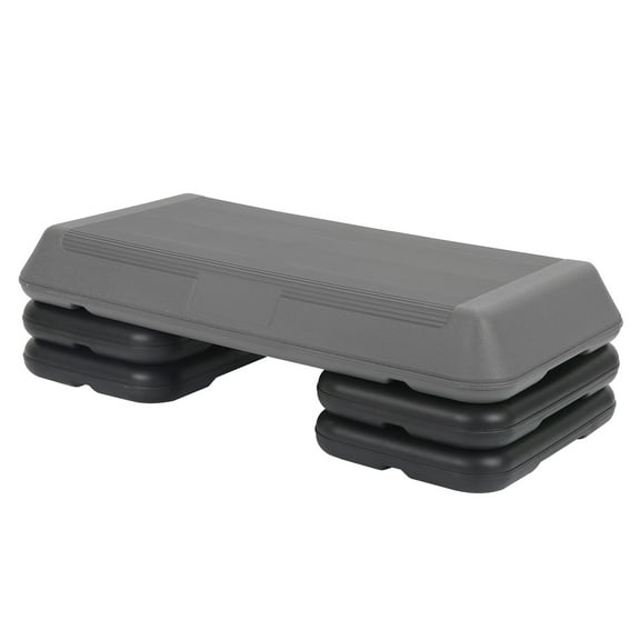 CZMDZH Step Aerobic Platform, Exercise Step with 5 levels Adjustable Height, 4 Stackable Risers, Fitness Training Workout Stepper for Home Gym, Cardio Strength