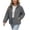 Dark Gray, variant on Womens Winter Coats Cotton Padded Winter Coat Stand Collar Vertical Ribbed Quilted Puffer Jacket, White S-2XL