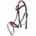 thumbnail image 2 of Horse English Padded Leather  COB Riding Jumping Adjustable Bridle 803461PKC, 2 of 5