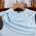 thumbnail image 4 of Gubotare Girls Summer Dress Off Shoulder Fold Pleated Formal Elegant A-Line Party Dresses (Sky Blue,8-9 Years), 4 of 7