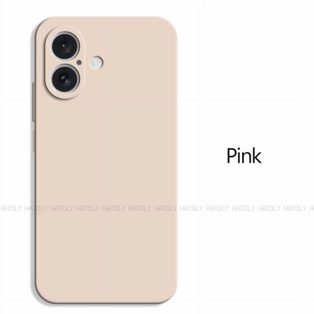 For iPhone 16 Case For iPhone 16 Plus 16 Pro Max Cover TPU Shockproof Liquid Silicone Phone Case Protective Cover For iPhone 16 Pink For iPhone 16 Plus