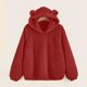 thumbnail image 2 of Sudaderas bonitas,Suéter de pijama para mujer, manga larga con bolsillo, suave forro polar, ropa de estar en casa cómoda, sopatenor, 2 of 9