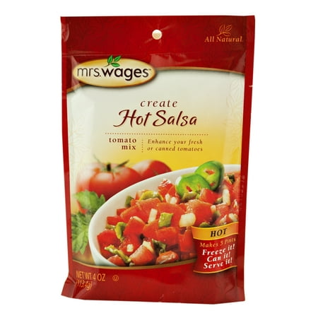 - Mrs. Wages Hot Salsa Mix 4 oz. (6 Packets)