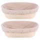 thumbnail image 1 of 2 Piezas Canastas Para Pan Masa Madre Banneton Ovalado Rattán Para Fermentación Profesional Y Horneado De Sourdough Artesanal, 1 of 4