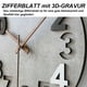 thumbnail image 2 of Reloj de pared grande de 30 cm sin ruidos de tictac, moderno reloj de pared 3D de madera para sala de estar, dormitorio, cocina (gris), 2 of 4