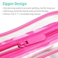 thumbnail image 6 of TSA Approved Toiletry Bag 2 Pack Clear Travel Bags for Toiletries 2 Size Clear Makeup Bags Clear Toiletry bags Quart Size Travel Bag, 1 Large 1 Medium, Rose Red, 6 of 15