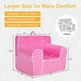 thumbnail image 3 of Spaco Upholstered Kids Sofa with Velvet Fabric and High-Quality Sponge-Pink, Kids Couch for Kids, 3 of 9