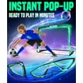 thumbnail image 5 of Soccer Goals (Glow in The Dark) Kids Pop-up Soccer Net Football Goals, Portable, 5 of 10