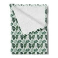 thumbnail image 2 of Gingko Soft Flannel Fleece Throw Blanket, Mother Nature Ginkgo Biloba Tree Leaves Homeopathic Therapy Foliage Pattern, Cozy Plush for Indoor and Outdoor Use, 50" x 60", Green and White, by Ambesonne, 2 of 5