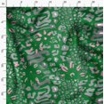 thumbnail image 3 of Soimoi Green Modal Satin Fabric Leopard Animal Skin Fabric Prints By Yard 42 Inch Wide, 3 of 6