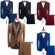 thumbnail image 2 of Traje ajustado para hombre, 3 piezas, chaqueta, chaleco, pantalones, esmoquin de boda para hombre, traje formal para boda, padrinos de boda, baile de graduación, cena, trajes de negocios, 2 of 5
