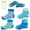 Blue, variant on Beaniara 4 Pairs Anti Slip Silicon Grip Socks, 3 Sizes For 1-7 Years Baby, Toddler, Kid (Blue, M)
