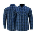 thumbnail image 3 of Daniel Smart Men Cotton Flannel Plaid Shirts - Regular Fit Long Sleeve Button Down Casual Shirts with Front Chest Pockets, 3 of 7