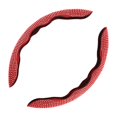 thumbnail image 1 of 2 fundas universales para volante decorativas de 38 cm de diámetro. Rojo blanco, 1 of 3