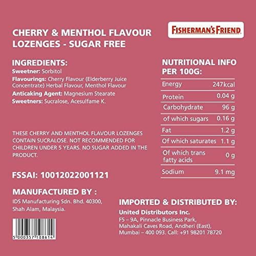 Fisherman's Friend Cherry Sugar Free Lozenges 25g (Pack of 6)