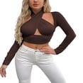 thumbnail image 1 of Camisole à Manches Longues pour Femmes avec Découpe Creuse, 1 of 7