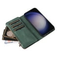 thumbnail image 6 of Allytechgroup Wallet Case for Samsung Galaxy S25+ Plus, with Zipper Pocket Multiple Cards Slots Flip Stand Shockproof Premium PU Leather Hand Wrist Phone Cover for Samsung Galaxy S25+, Green, 6 of 8