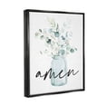 thumbnail image 3 of Stupell Industries Amen Religious Calligraphy Eucalyptus Botanicals Country Jar Graphic Art Jet Black Floating Framed Canvas Print Wall Art, Design by Lettered and Lined, 3 of 5