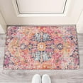 thumbnail image 2 of Retro Door Mat, 17 X 30 Inch Bohemian Light Pink Ethnic Rug Welcome Doormat Decorative Home Floor Mat, Non Slip Rubber Back and Strong Water Absorption for Outdoor Indoor Entrance Decor, 2 of 6