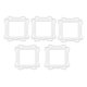 thumbnail image 1 of Paquete de 5 pegatinas de espejo de interruptor Exquisito flores patrón transparente superficie lisa efecto reflexivo autoadhesivo decoración de apartamento Jumpingount HA028525-00, 1 of 7