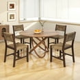 thumbnail image 4 of Gymax Wooden Dining Chair Set of 4 w/ Natural Weave Seagrass Rattan Backrest & Seat, 4 of 8